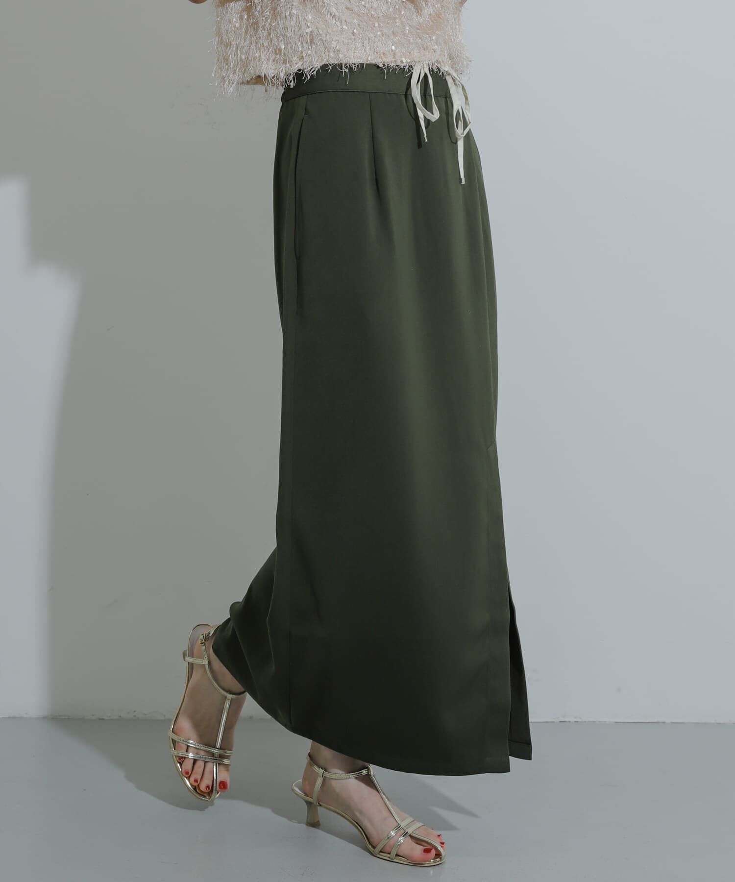 SENSE OF PLACE by URBAN RESEARCH「ドロストデザインタイトスカート」|スカート|カーキ