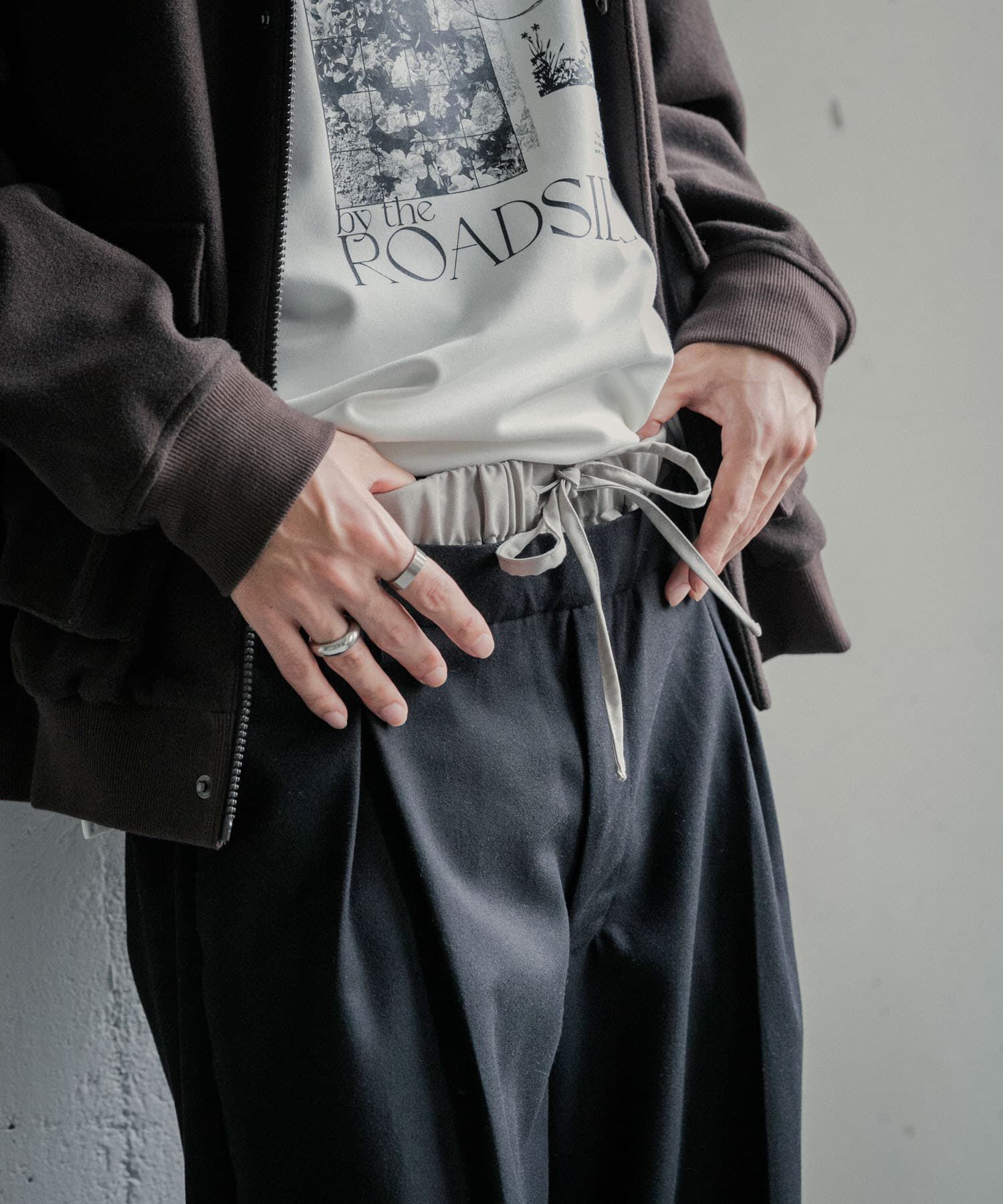 SENSE OF PLACE by URBAN RESEARCH「ウールライクフェイクレイヤードスラックス」|その他|ブラック