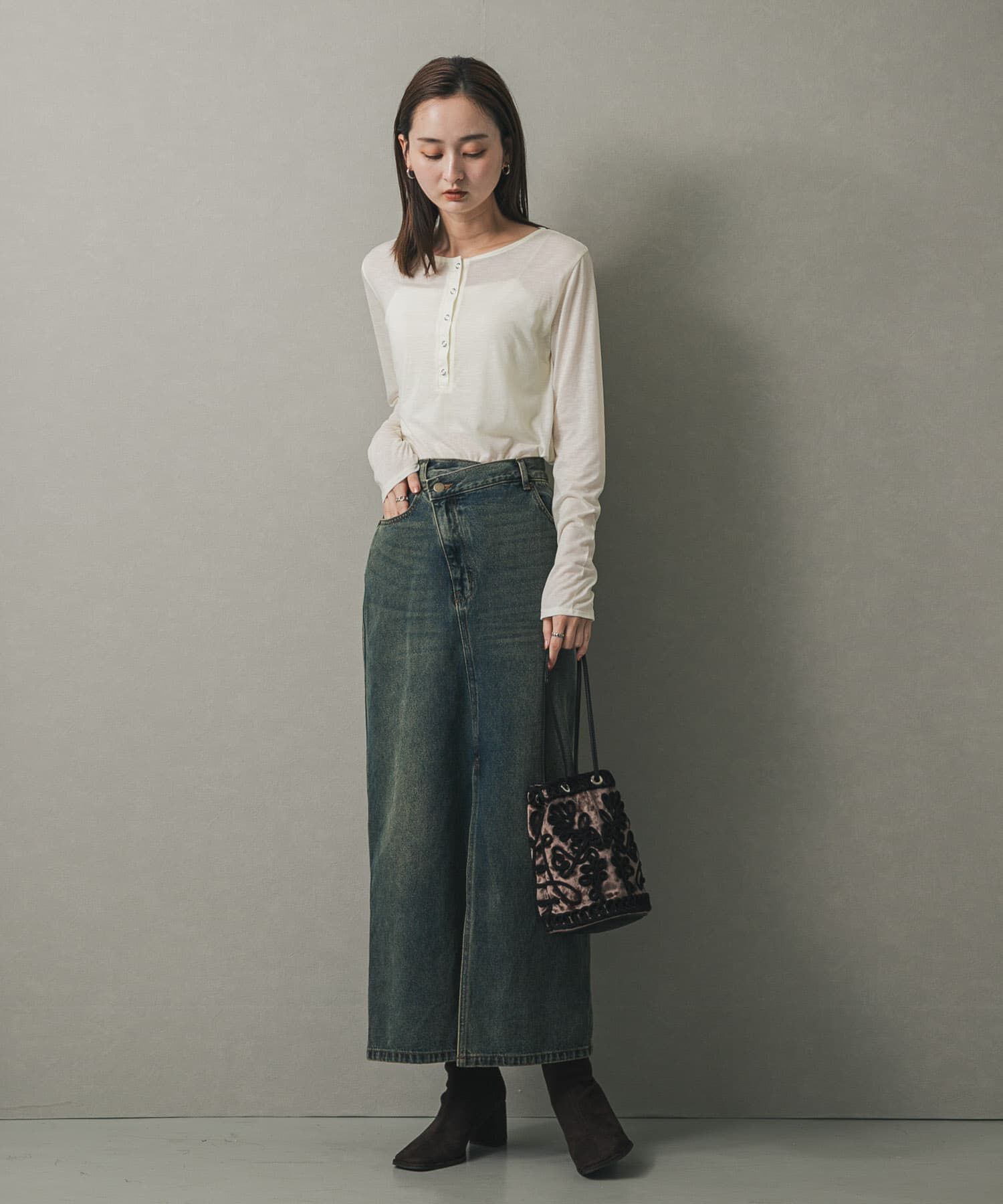 SENSE OF PLACE by URBAN RESEARCH「コードシシュウベロアバッグ」|ハンドバッグ|