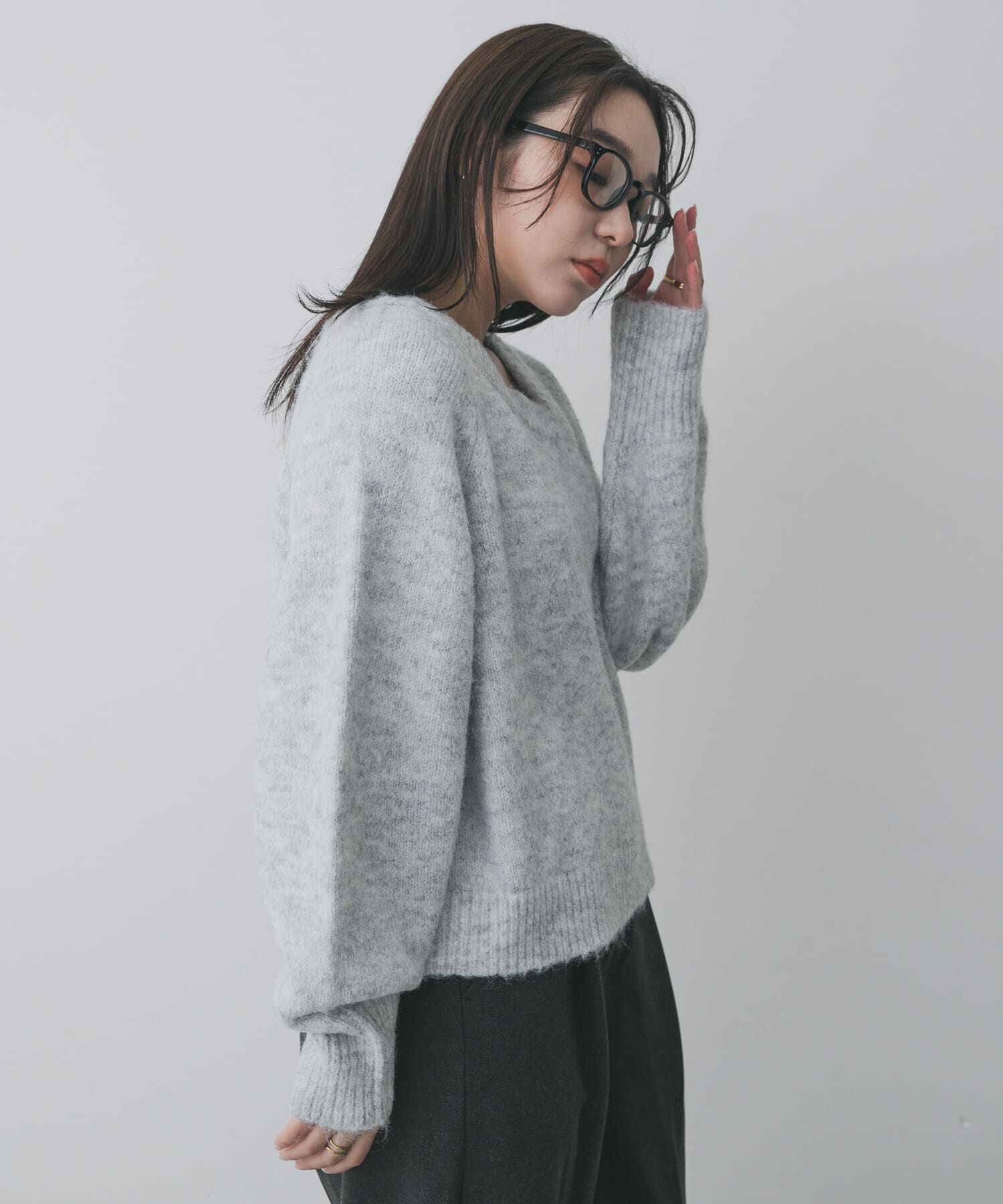 SENSE OF PLACE by URBAN RESEARCH「アシメネックニット」|ニット・セーター|