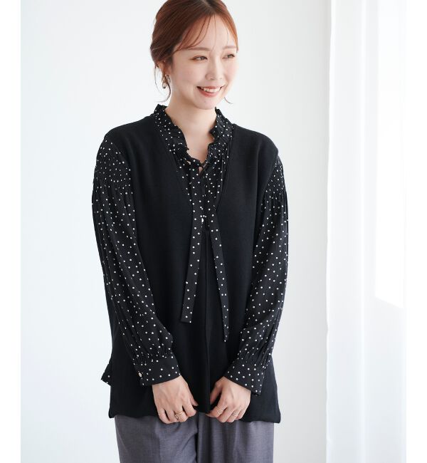 le.coeur blanc「ハーフミラノリブニットベスト」|ニット・セーター|