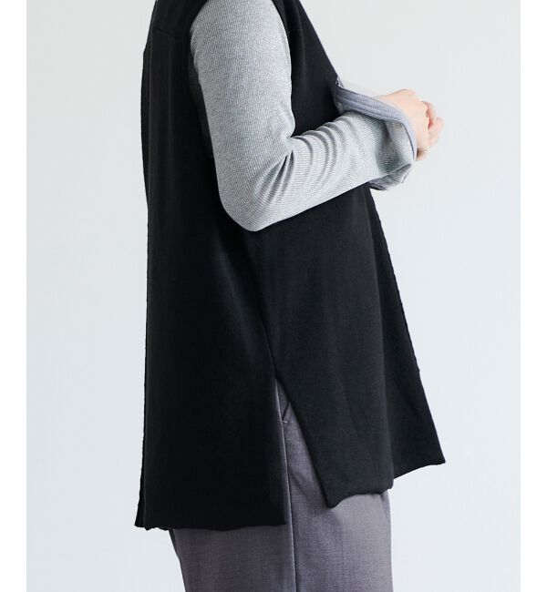 le.coeur blanc「ハーフミラノリブニットベスト」|ニット・セーター|