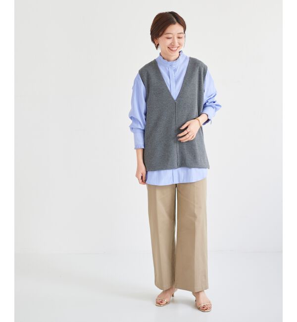 le.coeur blanc「ハーフミラノリブニットベスト」|ニット・セーター|