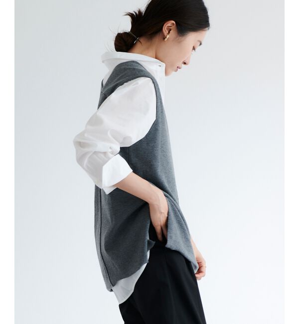 le.coeur blanc「ハーフミラノリブニットベスト」|ニット・セーター|