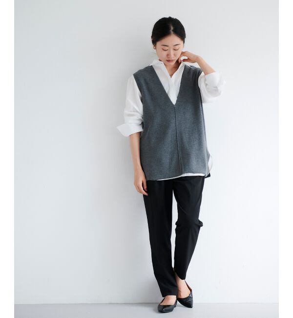 le.coeur blanc「ハーフミラノリブニットベスト」|ニット・セーター|