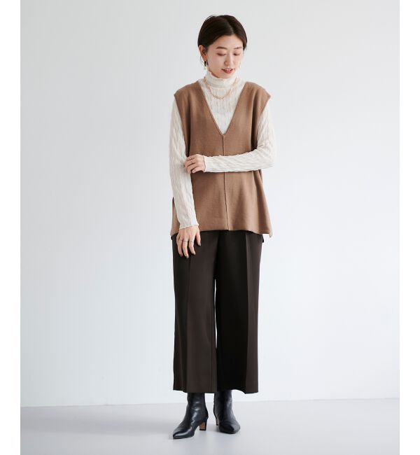 le.coeur blanc「ハーフミラノリブニットベスト」|ニット・セーター|