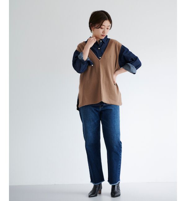 le.coeur blanc「ハーフミラノリブニットベスト」|ニット・セーター|