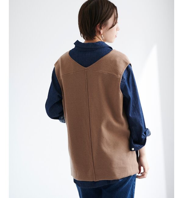 le.coeur blanc「ハーフミラノリブニットベスト」|ニット・セーター|