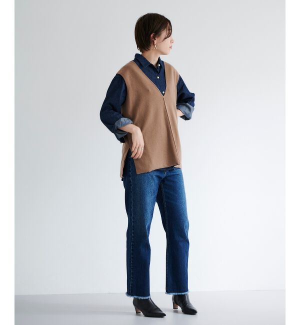 le.coeur blanc「ハーフミラノリブニットベスト」|ニット・セーター|