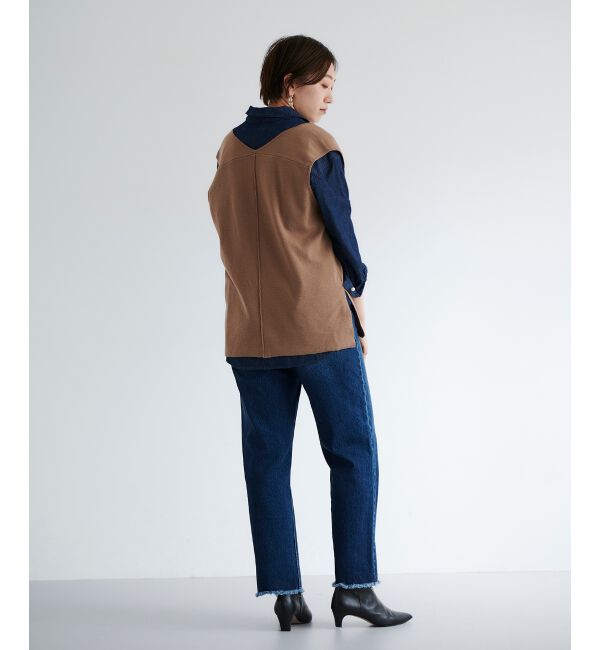 le.coeur blanc「ハーフミラノリブニットベスト」|ニット・セーター|