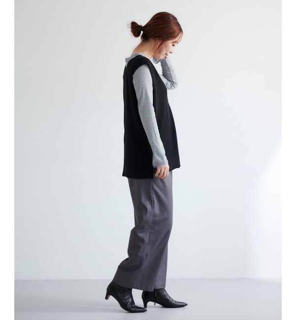 le.coeur blanc「ハーフミラノリブニットベスト」|ニット・セーター|