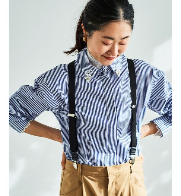 le.coeur blanc「《手洗い可能》ビジューカラーシャツ」|シャツ・ブラウス|