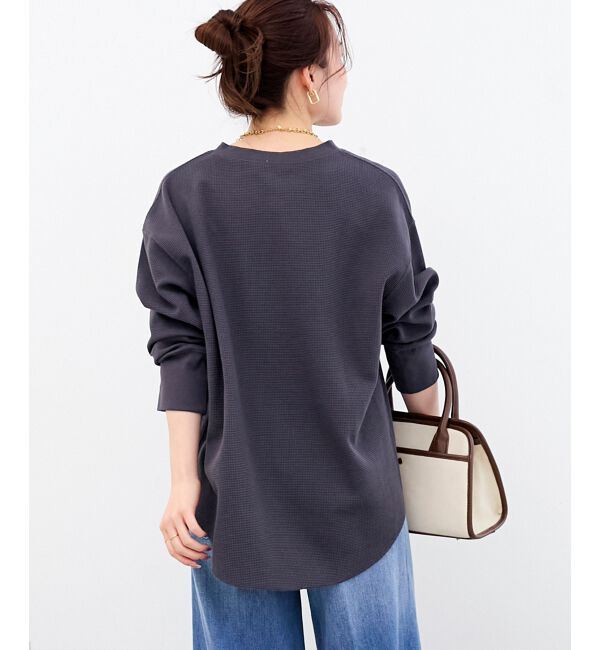  「サーマル裾ラウンドプルオーバー」|Tシャツ・カットソー|