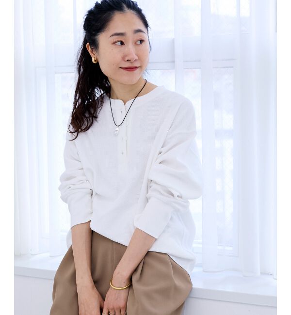  「サーマル裾ラウンドプルオーバー」|Tシャツ・カットソー|