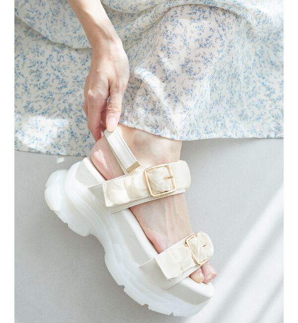  「ジェリーソールギャザースポサン」|サンダル|