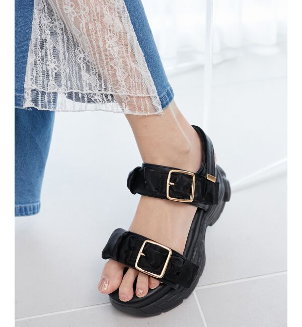  「ジェリーソールギャザースポサン」|サンダル|