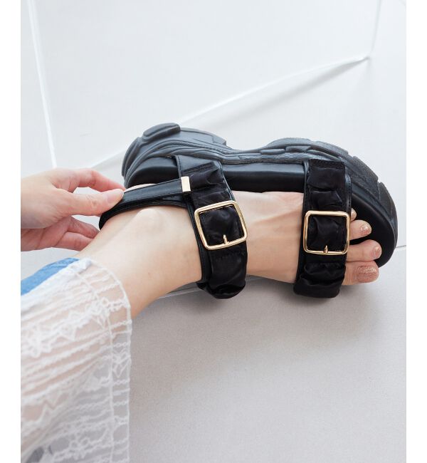  「ジェリーソールギャザースポサン」|サンダル|