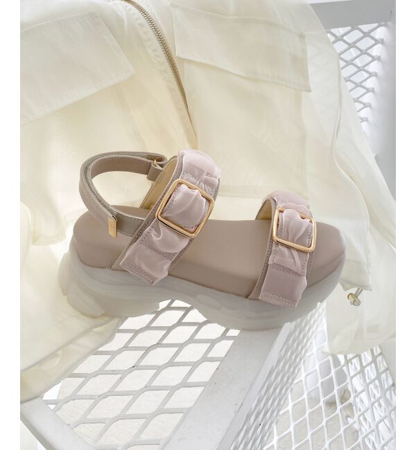  「ジェリーソールギャザースポサン」|サンダル|