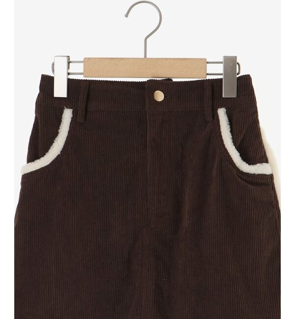  「ボアトリムミニスカパン」|スカート|