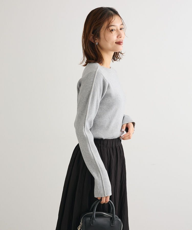 Green Parks「ラメライン入りリブニットプルオーバー」|ニット・セーター|