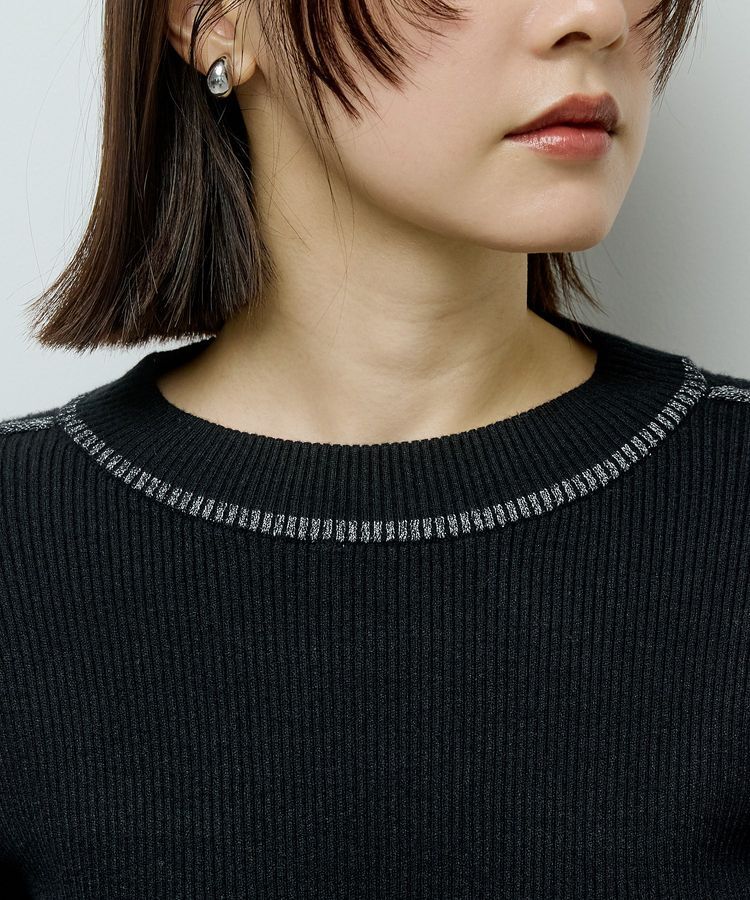 Green Parks「ラメライン入りリブニットプルオーバー」|ニット・セーター|