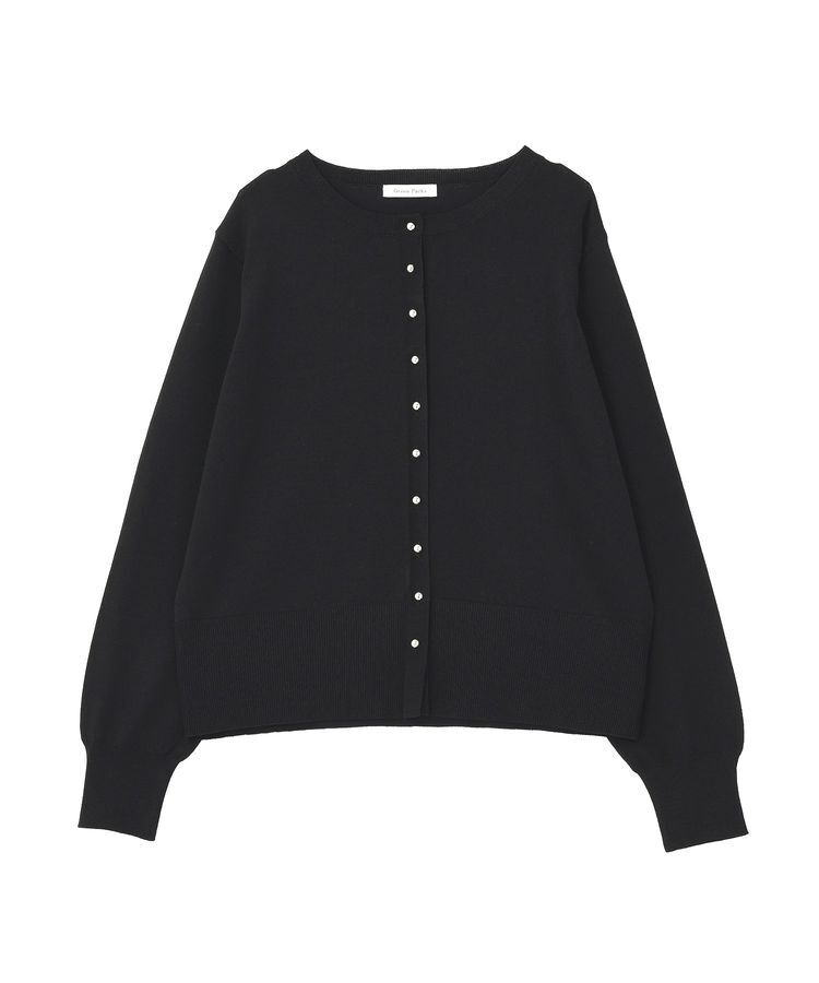 Green Parks「金釦コンパクトニットカーディガン」|カーディガン|Black