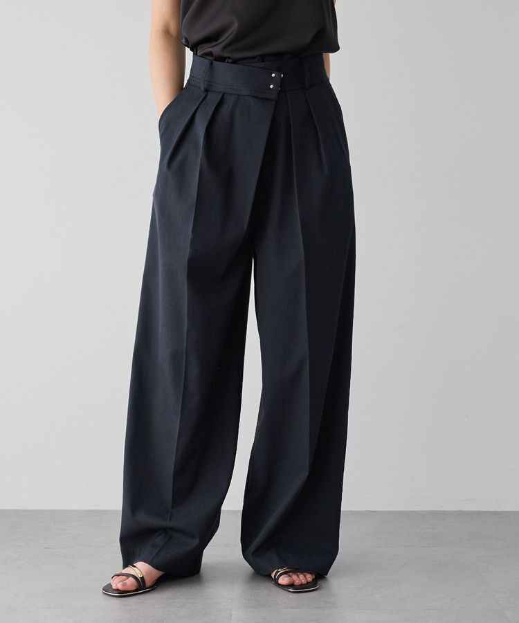 YECCA VECCA「メタルホックワイドパンツ」|その他|Black