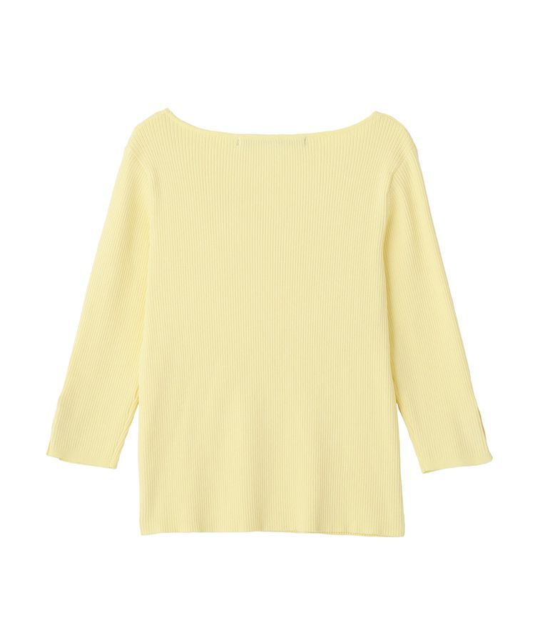 YECCA VECCA「袖釦7分袖リブニット」|ニット・セーター|