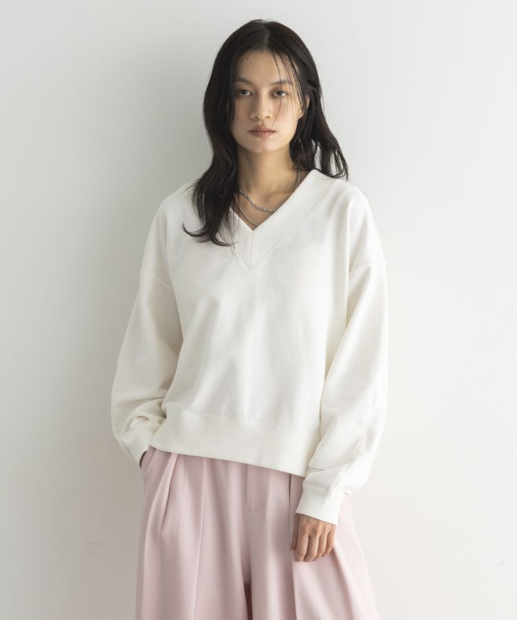 GARAGE OF GOOD CLOTHING「【日本製】ELIZABETH Vネックロゴプルオーバー」|Tシャツ・カットソー|