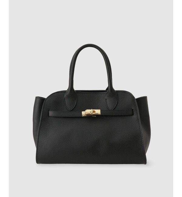 allureville「◇フロント尾錠トートバッグ」|ショルダー・メッセンジャー|ブラック