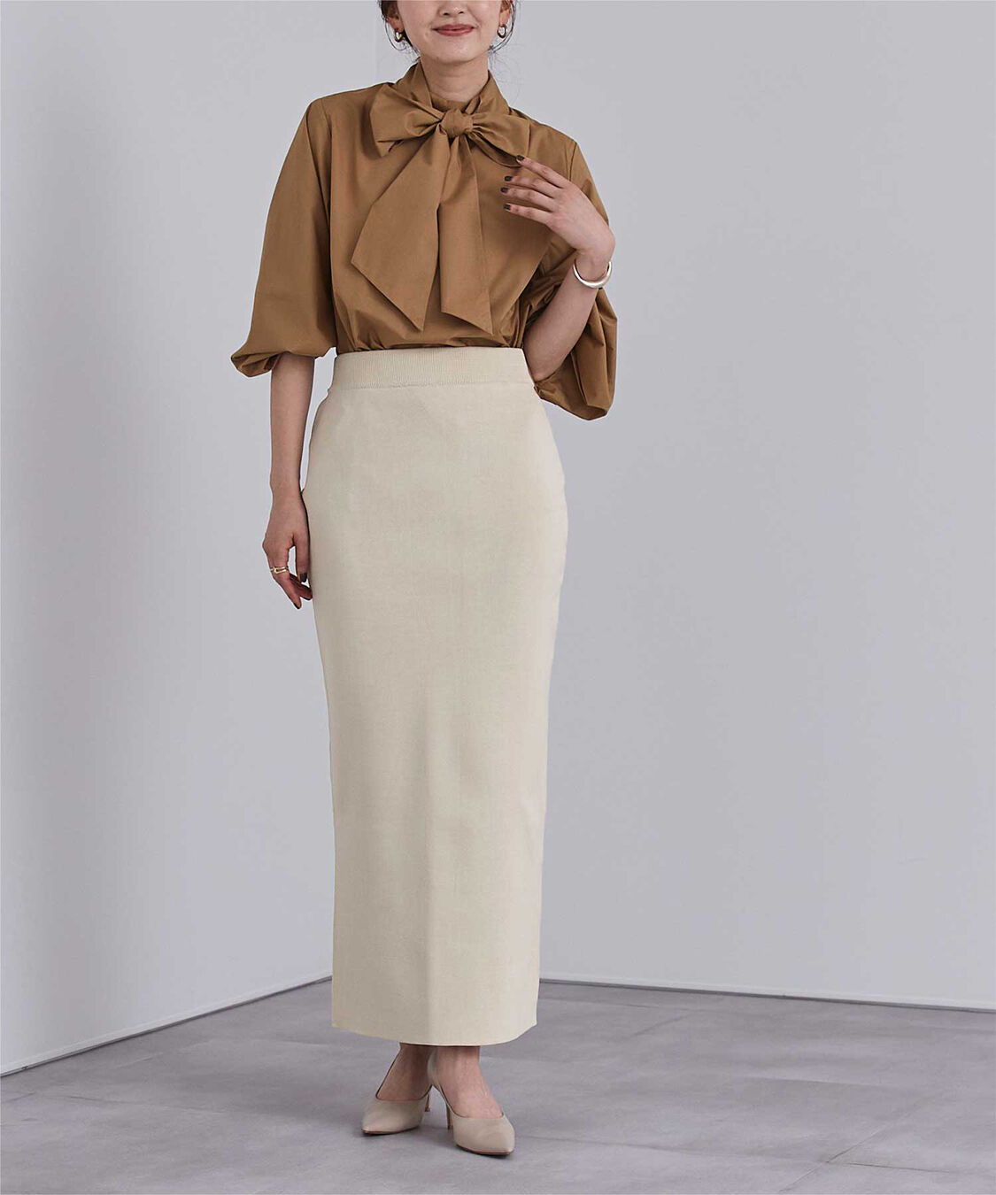 ur's「スポンディッシュ美シルエットニットタイトスカート」|スカート|