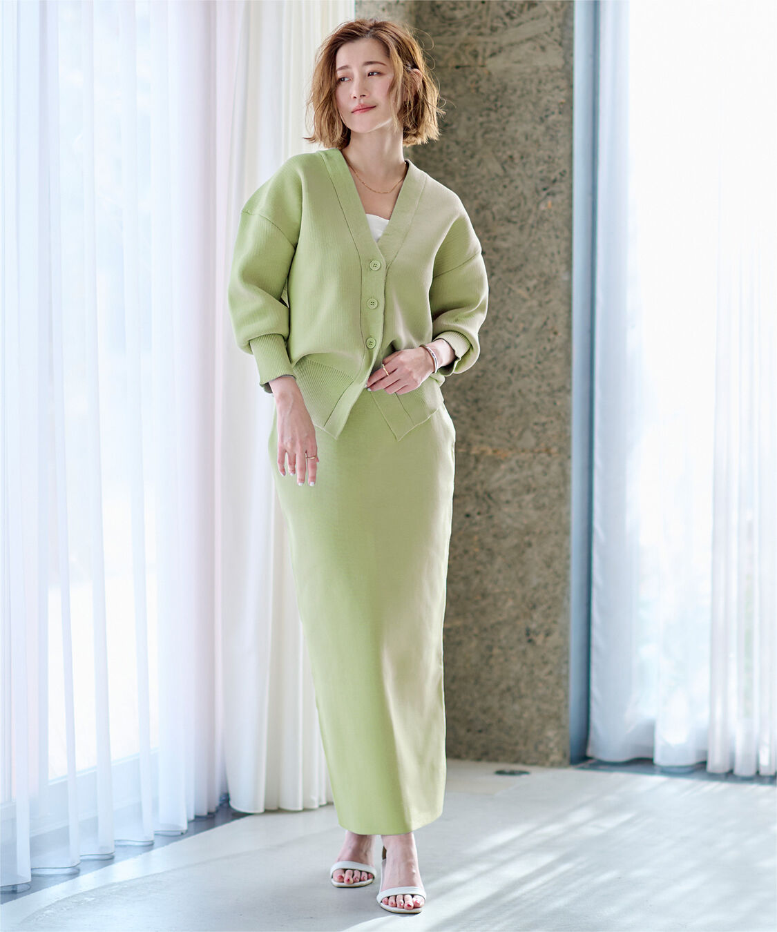 ur's「スポンディッシュ美シルエットニットタイトスカート」|スカート|