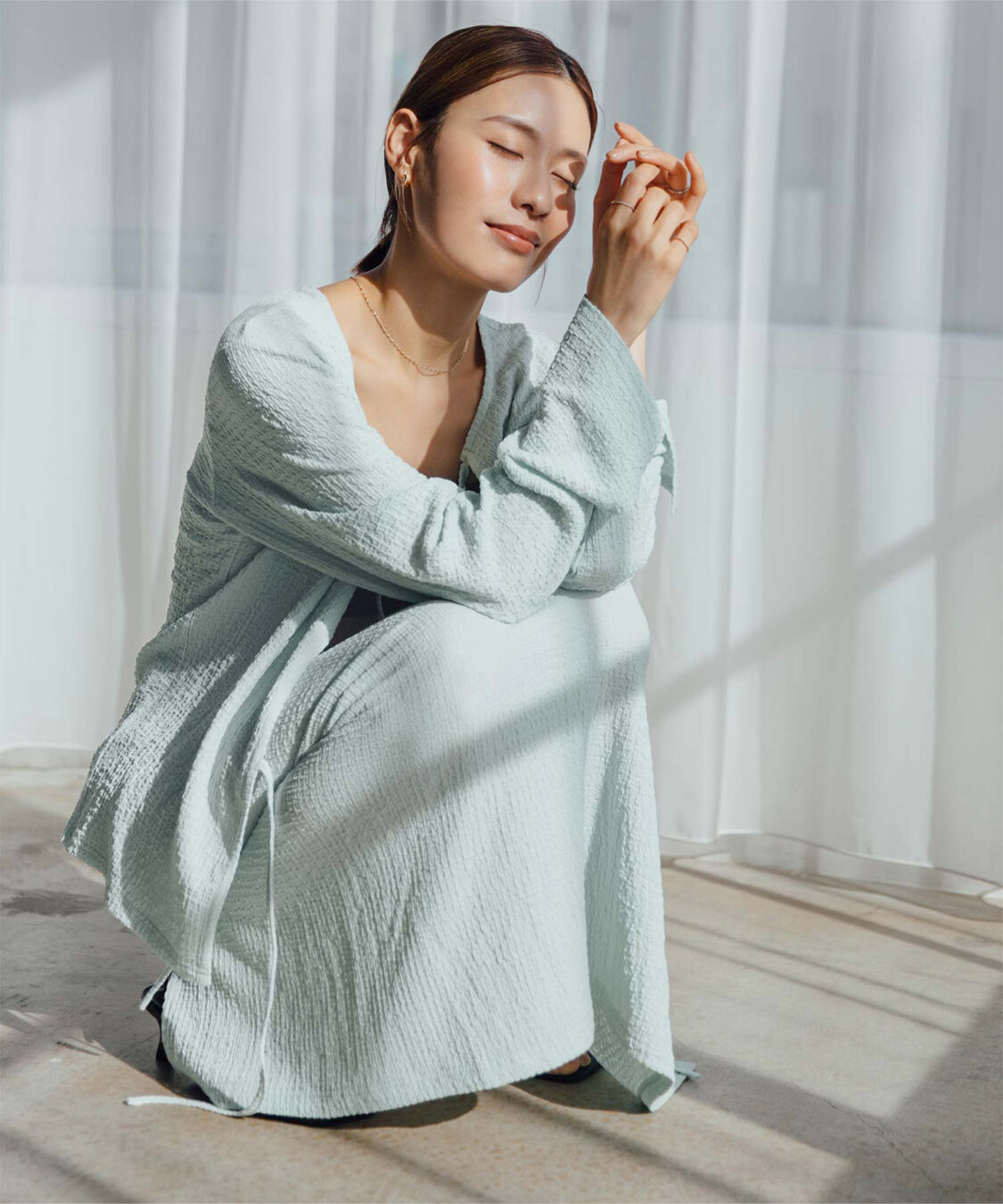 ur's「【黒川翼さんコラボアイテム】前後2wayトップス&times;スカートセットアップ/ラッシュガード」|シャツ・ブラウス|