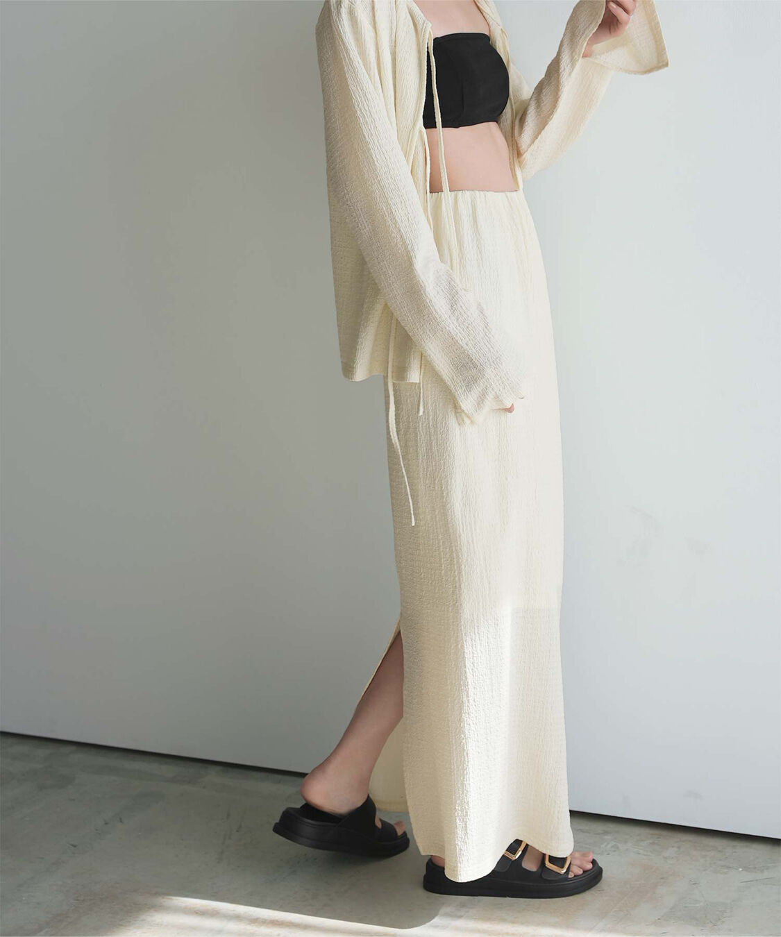 ur's「【黒川翼さんコラボアイテム】前後2wayトップス&times;スカートセットアップ/ラッシュガード」|シャツ・ブラウス|