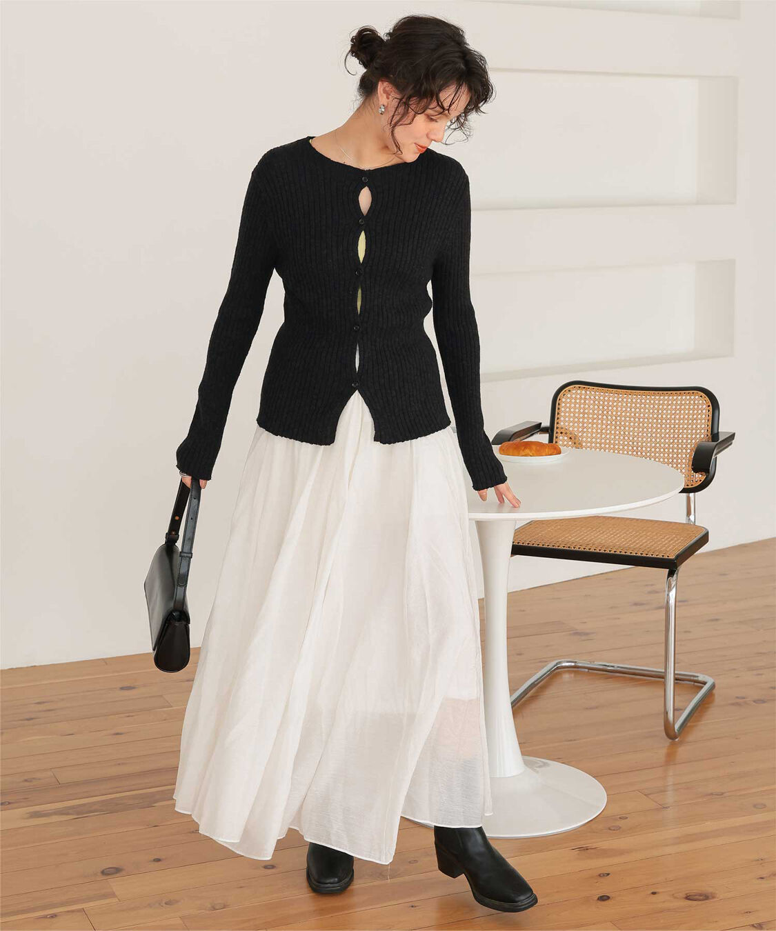 titivate「コンパクトリブニットカーディガン」|ニット・セーター|