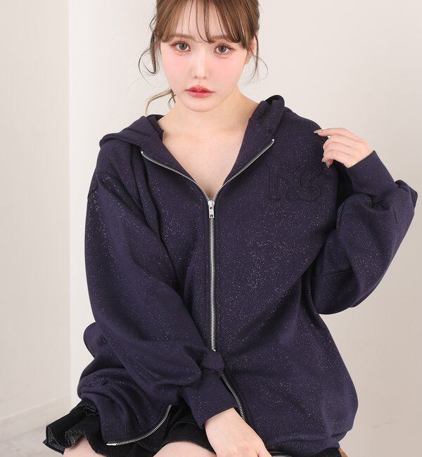  「ロゴグリッターパーカー」|プルオーバー|