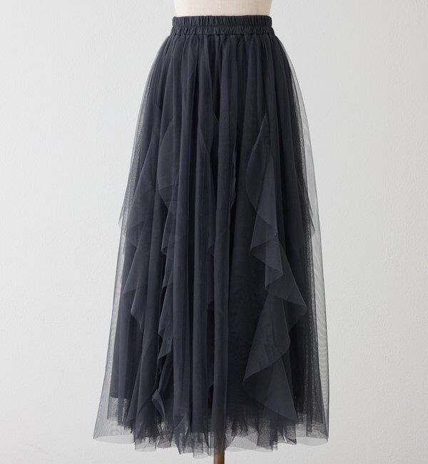  「チュールフリルロングスカート」|スカート|