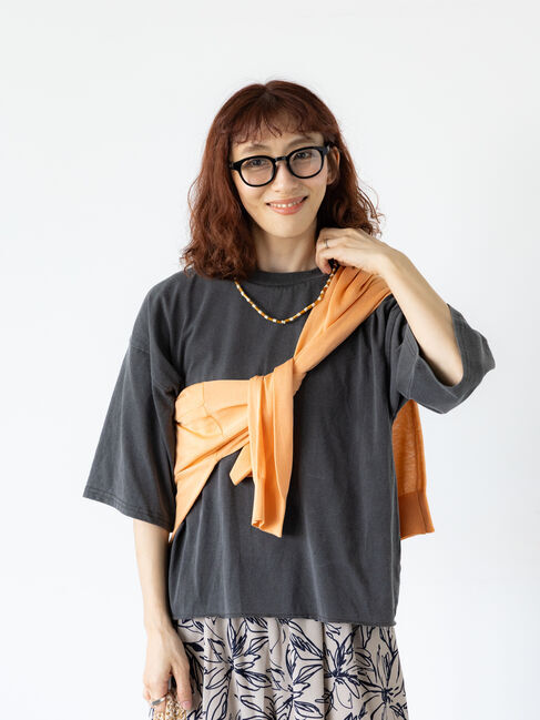 Lugnoncure「ヴィンテージ風加工Tシャツ」|Tシャツ・カットソー|チャコールグレー