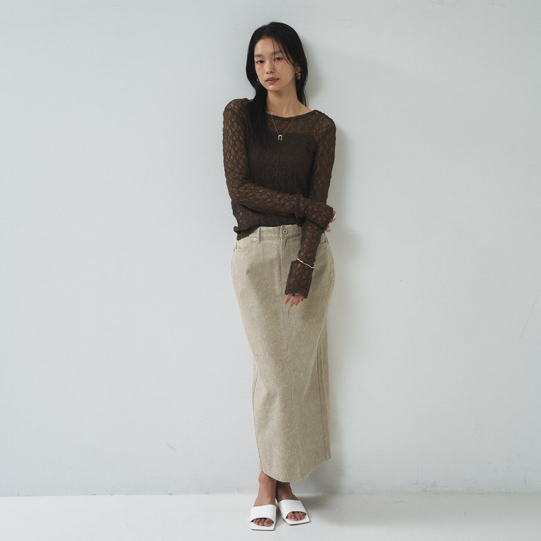 GALLEST「グレイニーコットンタイトスカート」|スカート|