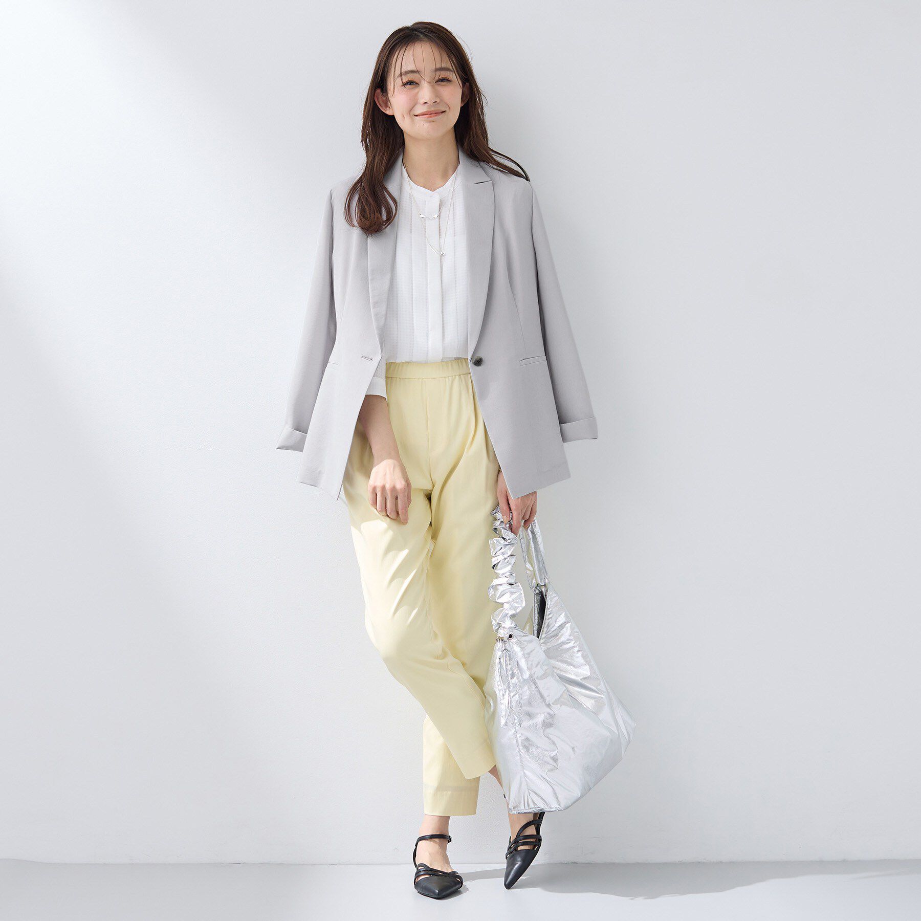 INDIVI「【洗える／UVケア／麻調】シングルジャケット」|テーラードジャケット|