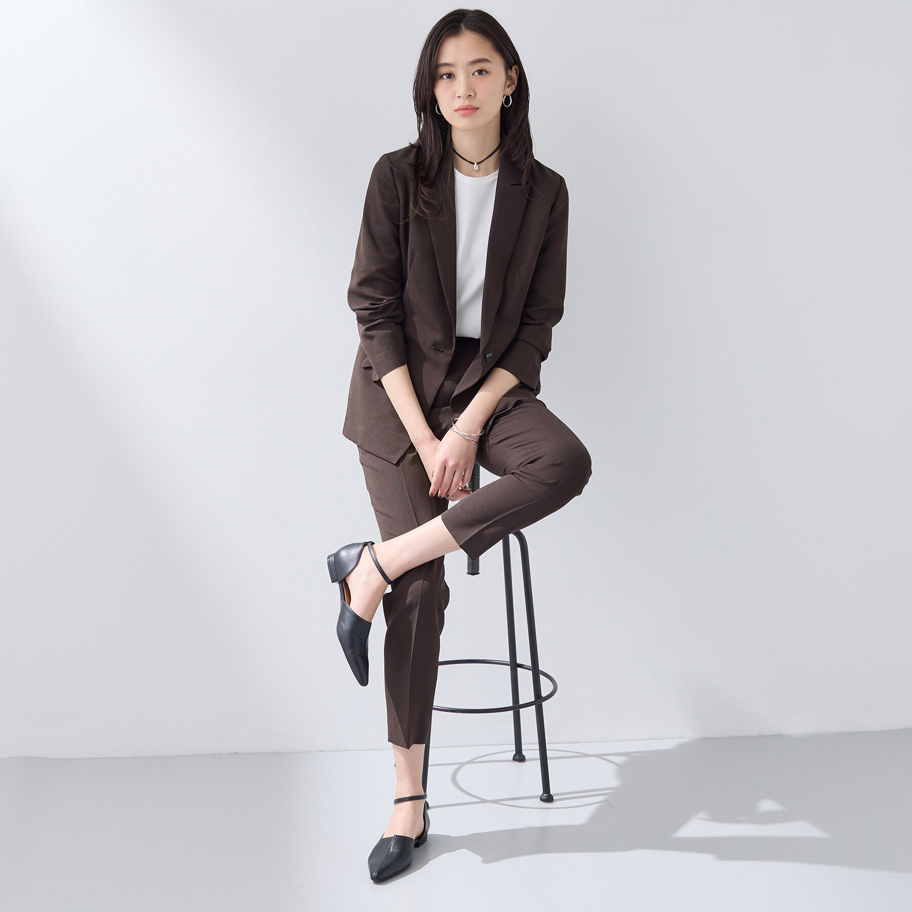 INDIVI「【洗える／UVケア／麻調】シングルジャケット」|テーラードジャケット|