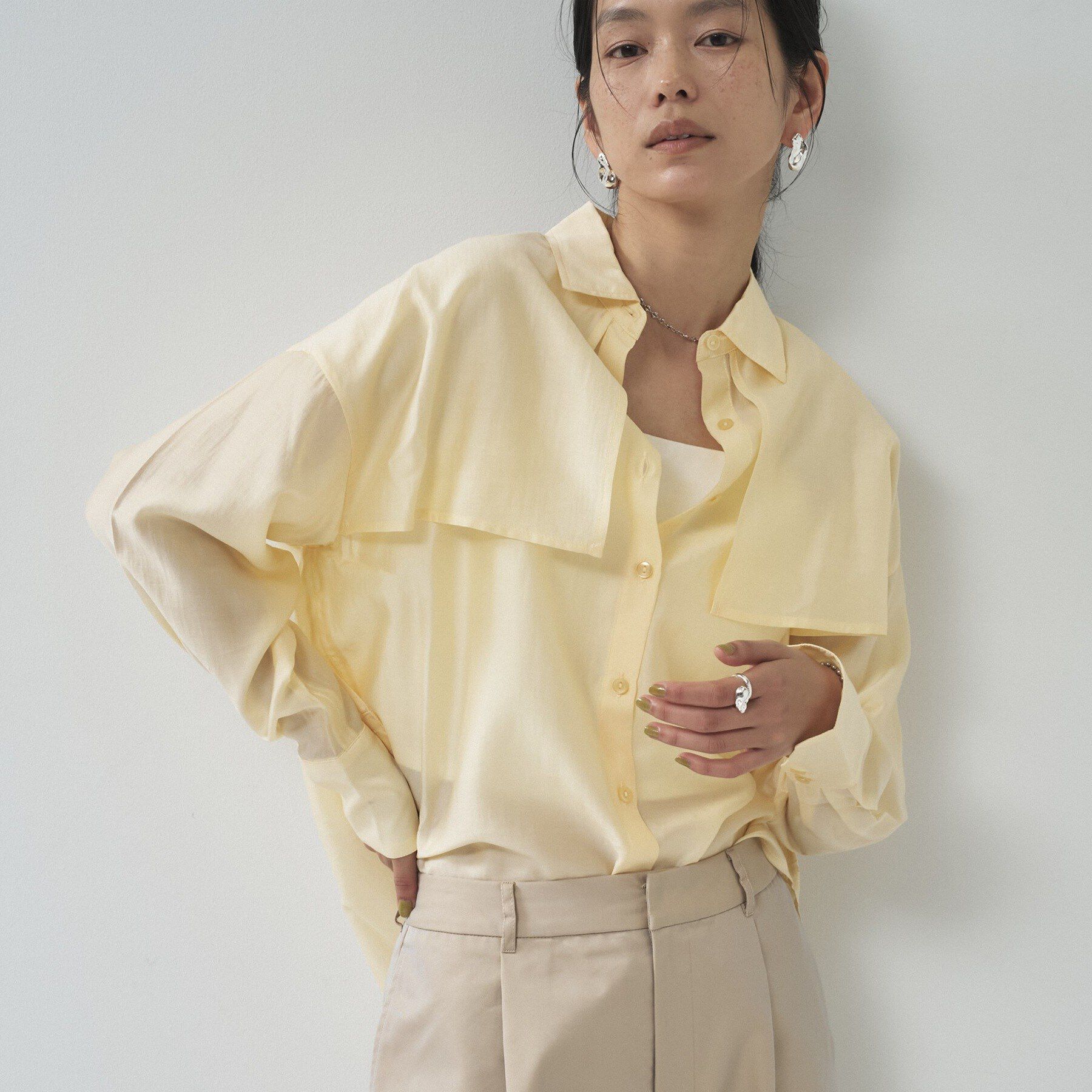 GALLEST「ファインシアーブラウス」|シャツ・ブラウス|イエロー(031)