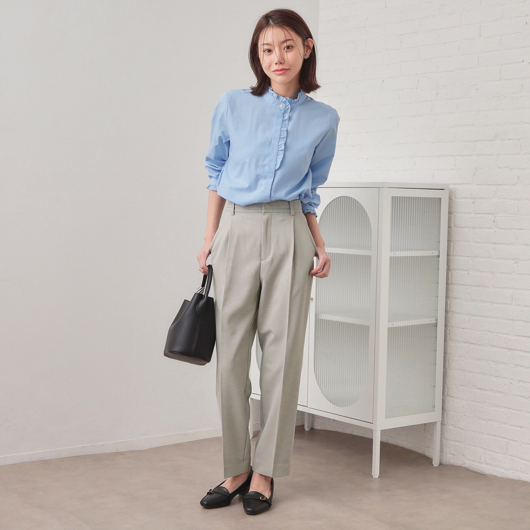 index「ストレッチテーパードパンツ/セットアップ対応可【洗濯機OK/接触冷感/吸水速乾/防シワ】《SS～LL」|その他|