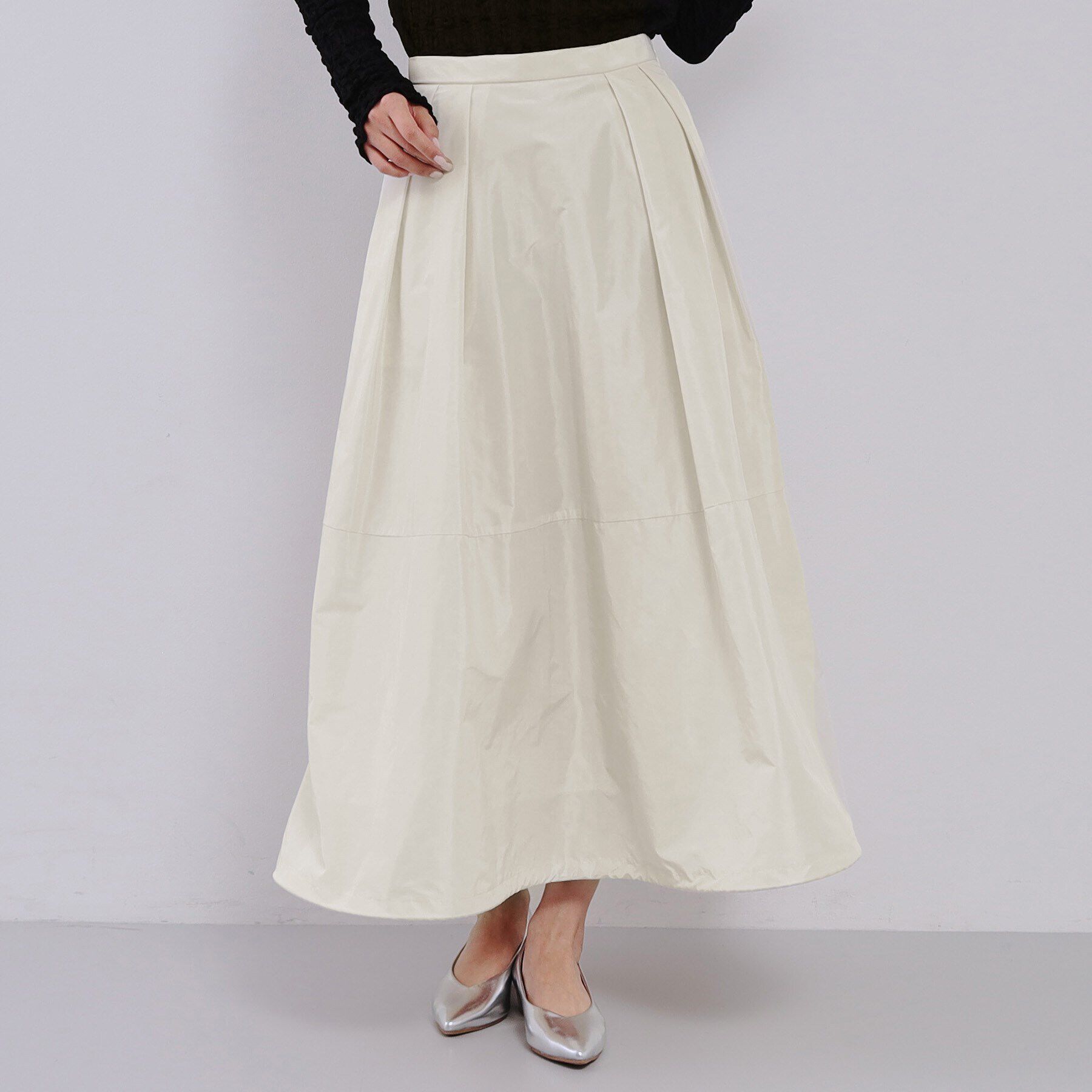 OPAQUE.CLIP「2WAYタックフレアスカート【洗濯機洗い可】」|スカート|