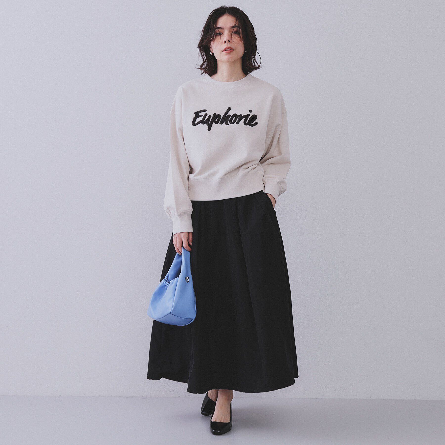 OPAQUE.CLIP「2WAYタックフレアスカート【洗濯機洗い可】」|スカート|