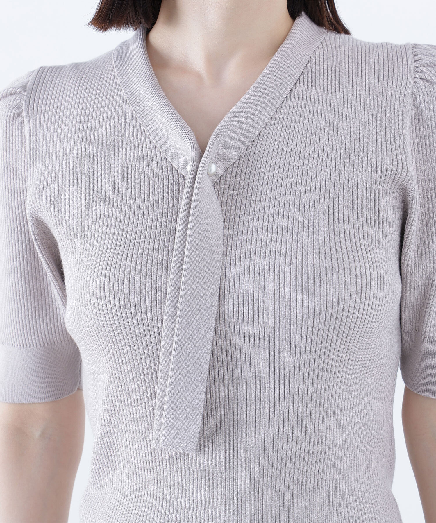  「ボウタイリブニット」|ニット・セーター|