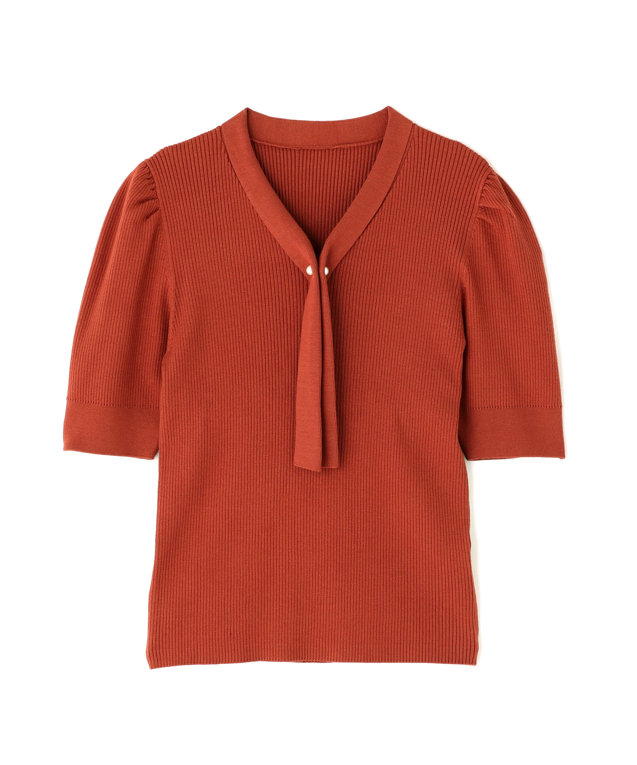  「ボウタイリブニット」|ニット・セーター|