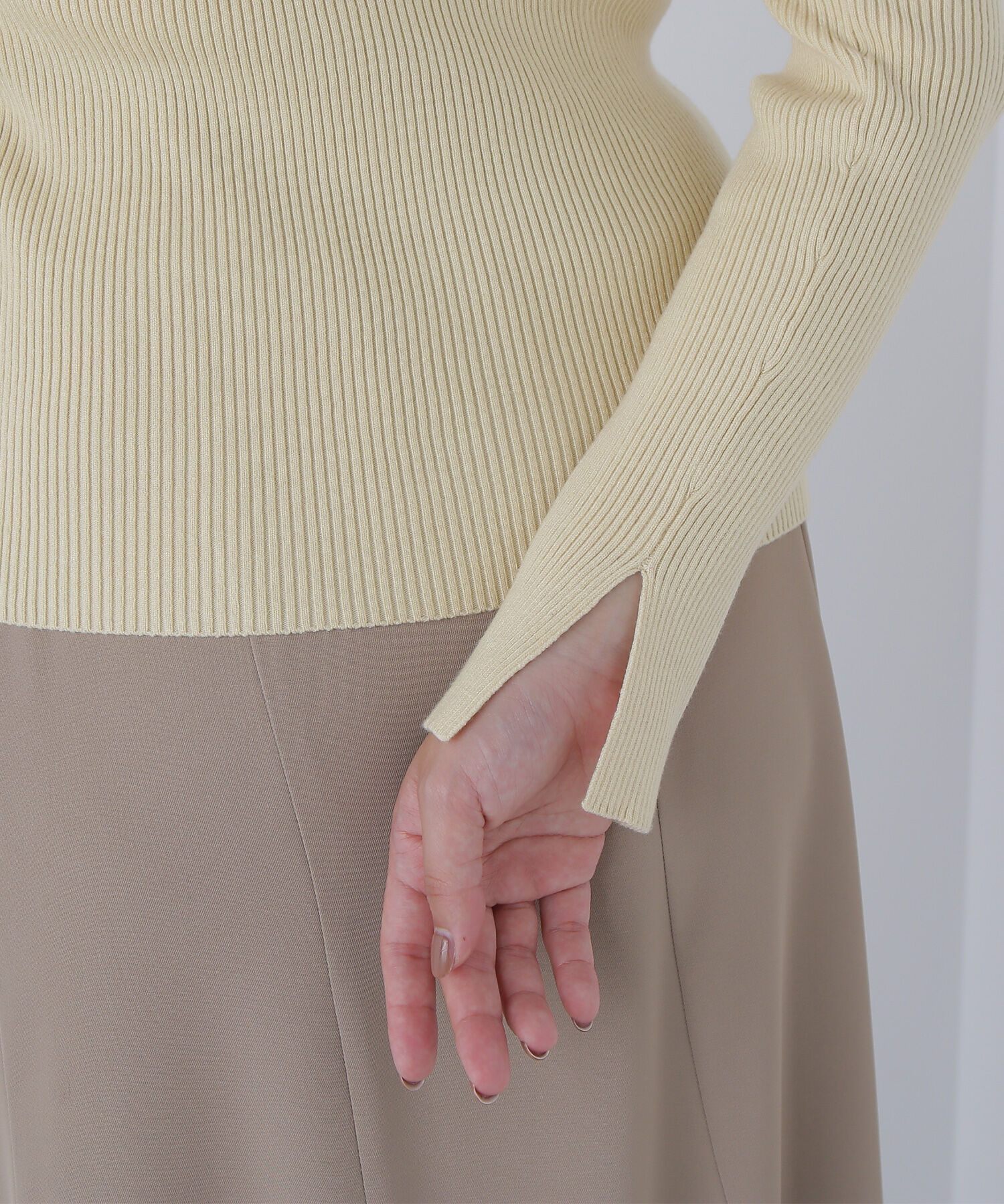  「クロスネックリブニット」|ニット・セーター|