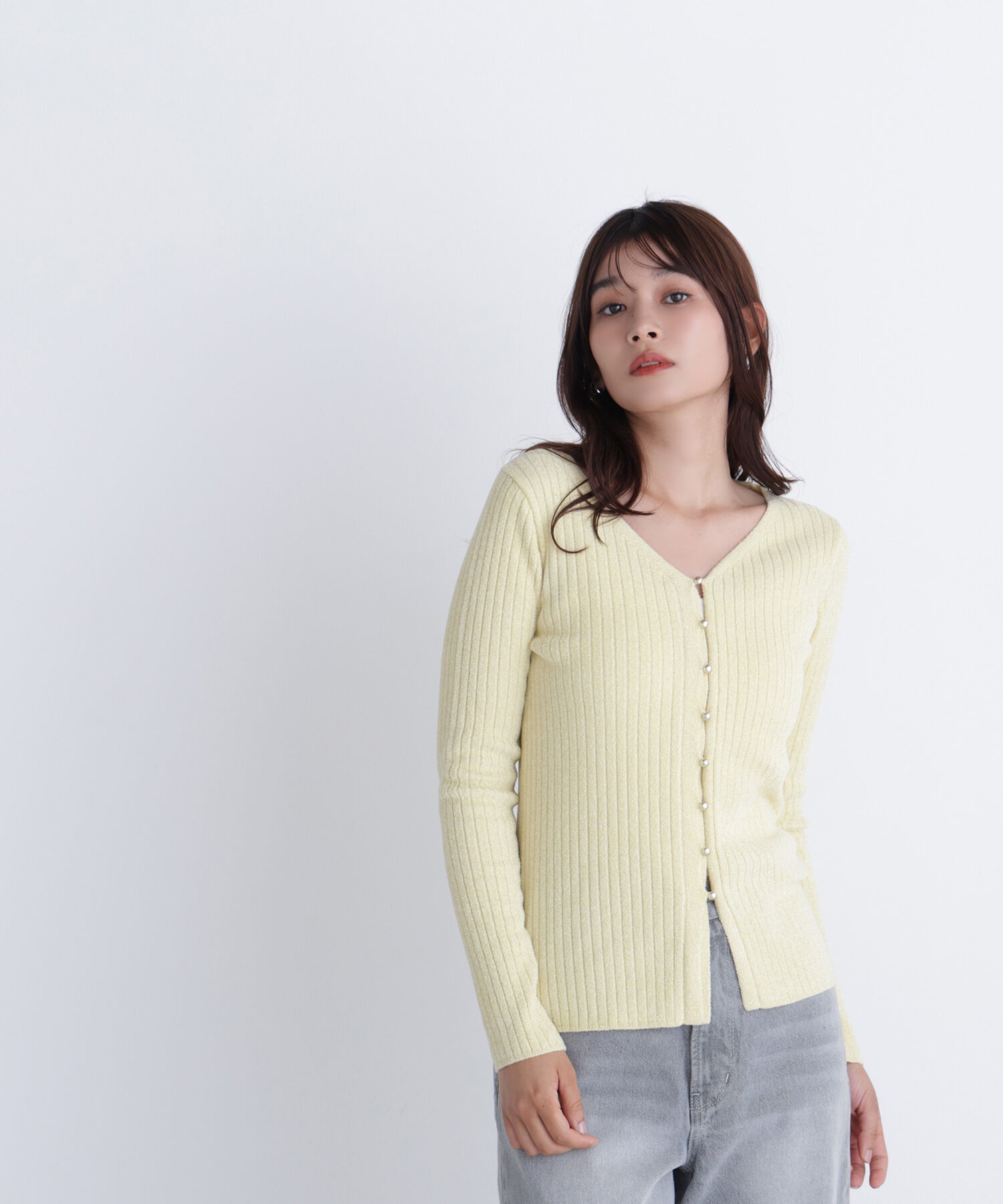  「ラメモールカーディガン」|ニット・セーター|