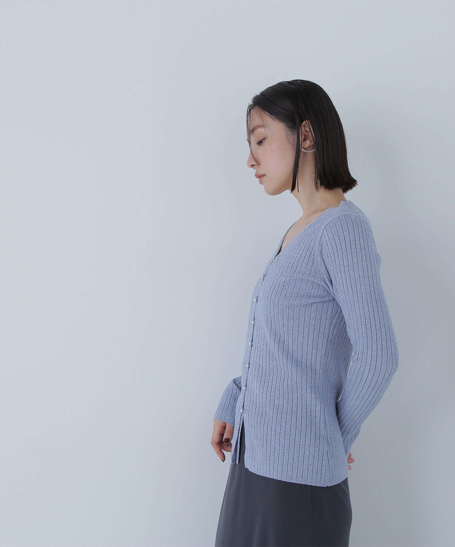  「ラメモールカーディガン」|ニット・セーター|